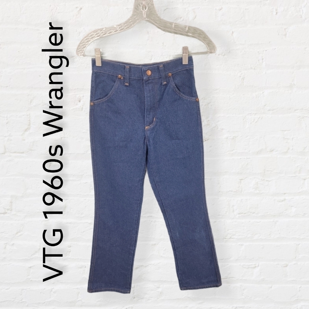VTG 1960S Wrangler Indigo Western Jeans Kids